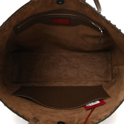 Valentino Garavani Grained Calfskin Rockstud Shoulder Tote Deep Taupe 4 of 8
