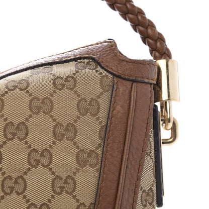 Gucci Monogram Cellarius Calfskin Medium Bella Hobo Beige Ebony Cuir 13 of 15