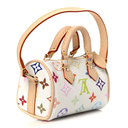 Louis Vuitton LV X TM Monogram Micro Speedy Bag Charm White 3 of 10
