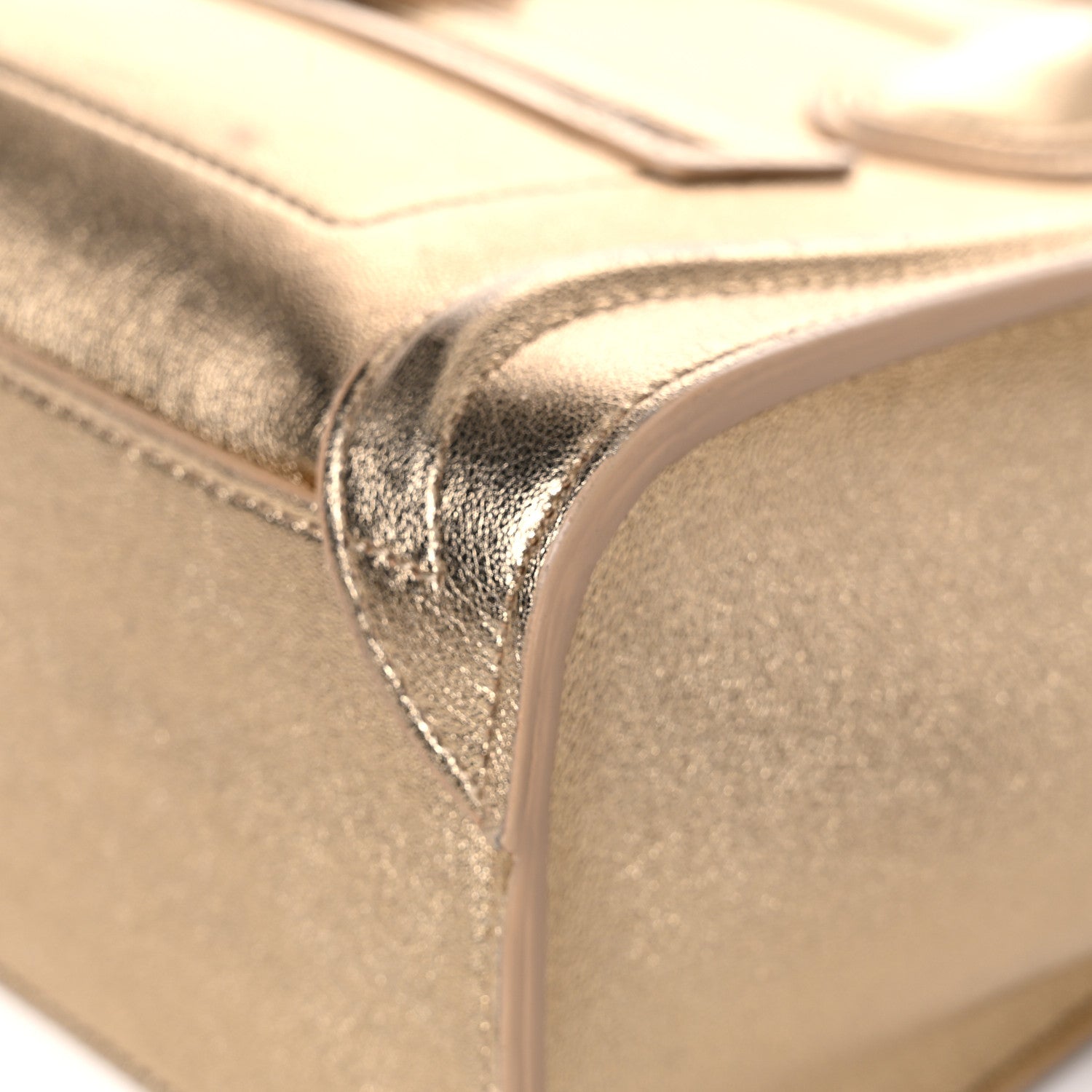 Celine Laminated Lambskin Nano Luggage Gold 8 of 15