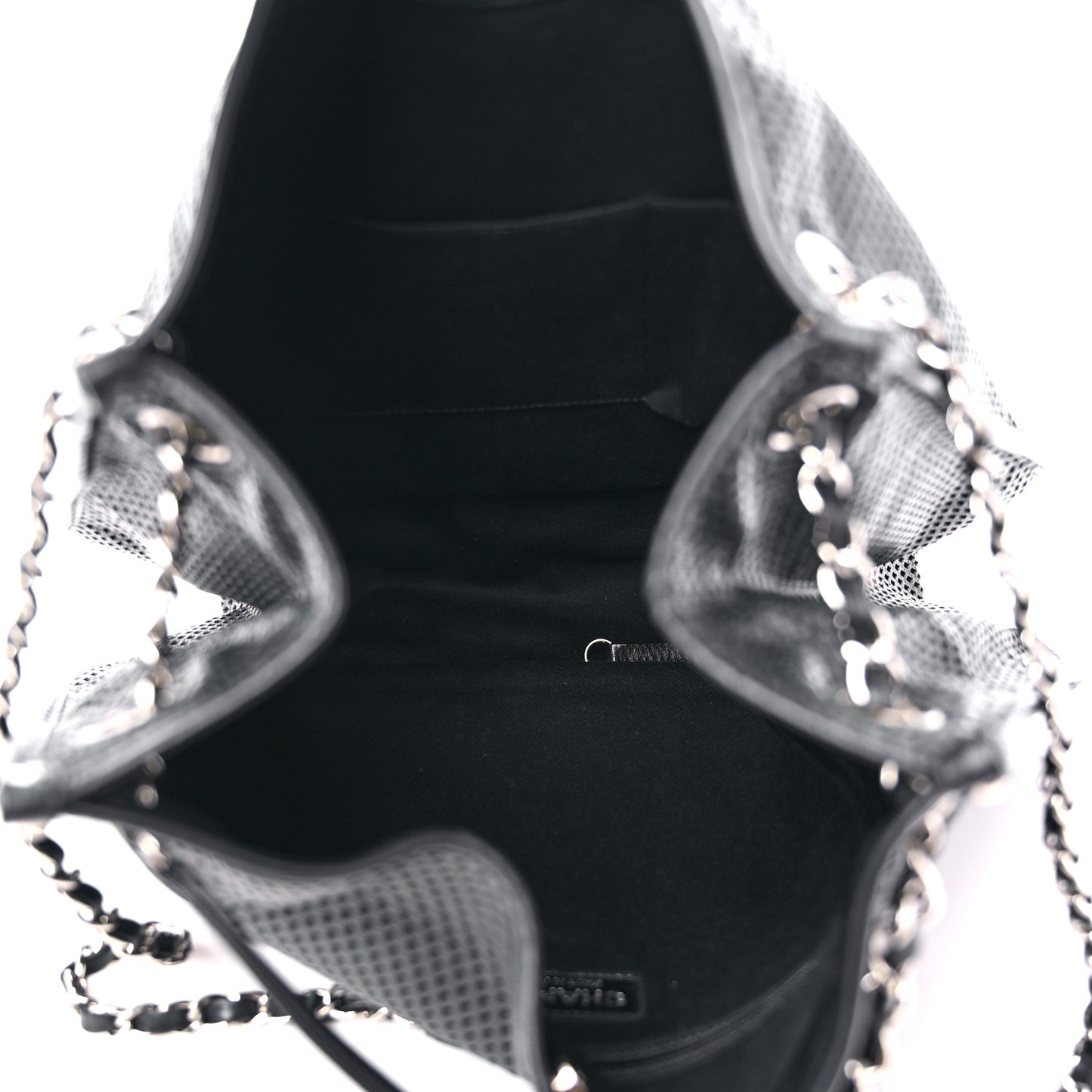 Calfskin Perforated Up In The Air Tote Black