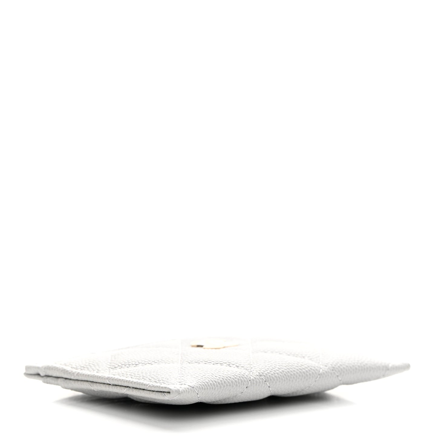 Caviar Quilted Card Holder Grey
