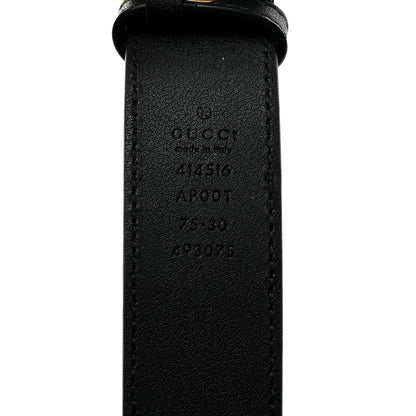 Gucci Moon Calfskin Double G 30mm Belt 75 30 Black 3 of 5