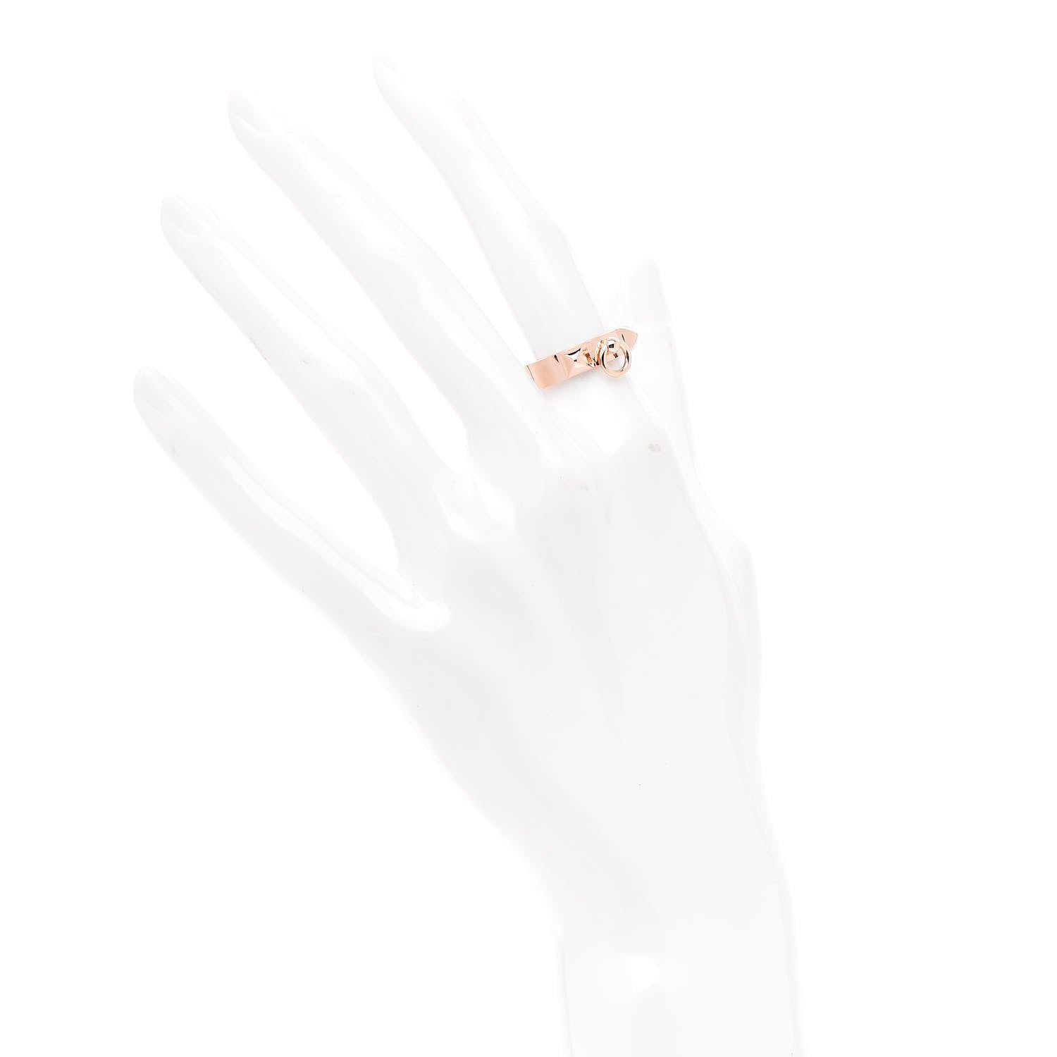 Hermes 18K Rose Gold PM Collier De Chien Ring 51 5.75 2 of 4