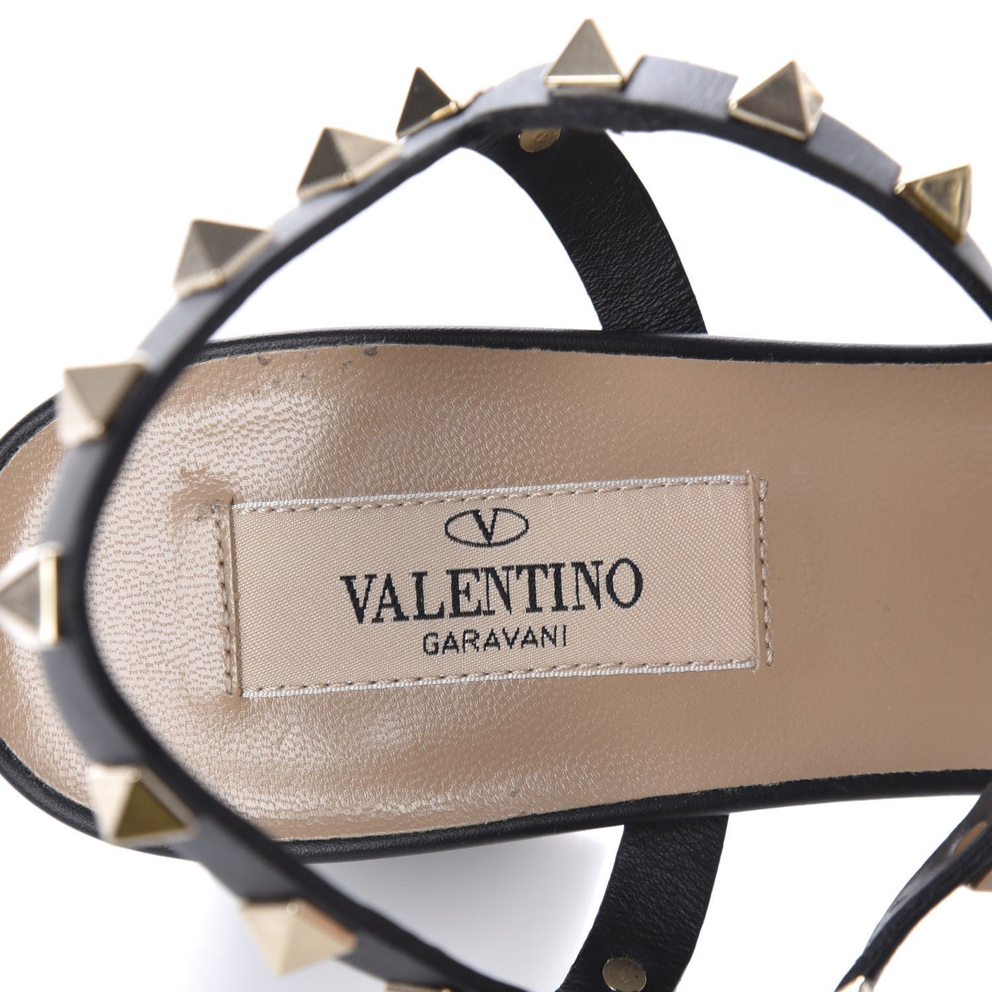 Calfskin Rockstud 60mm City Sandals 37.5 Black