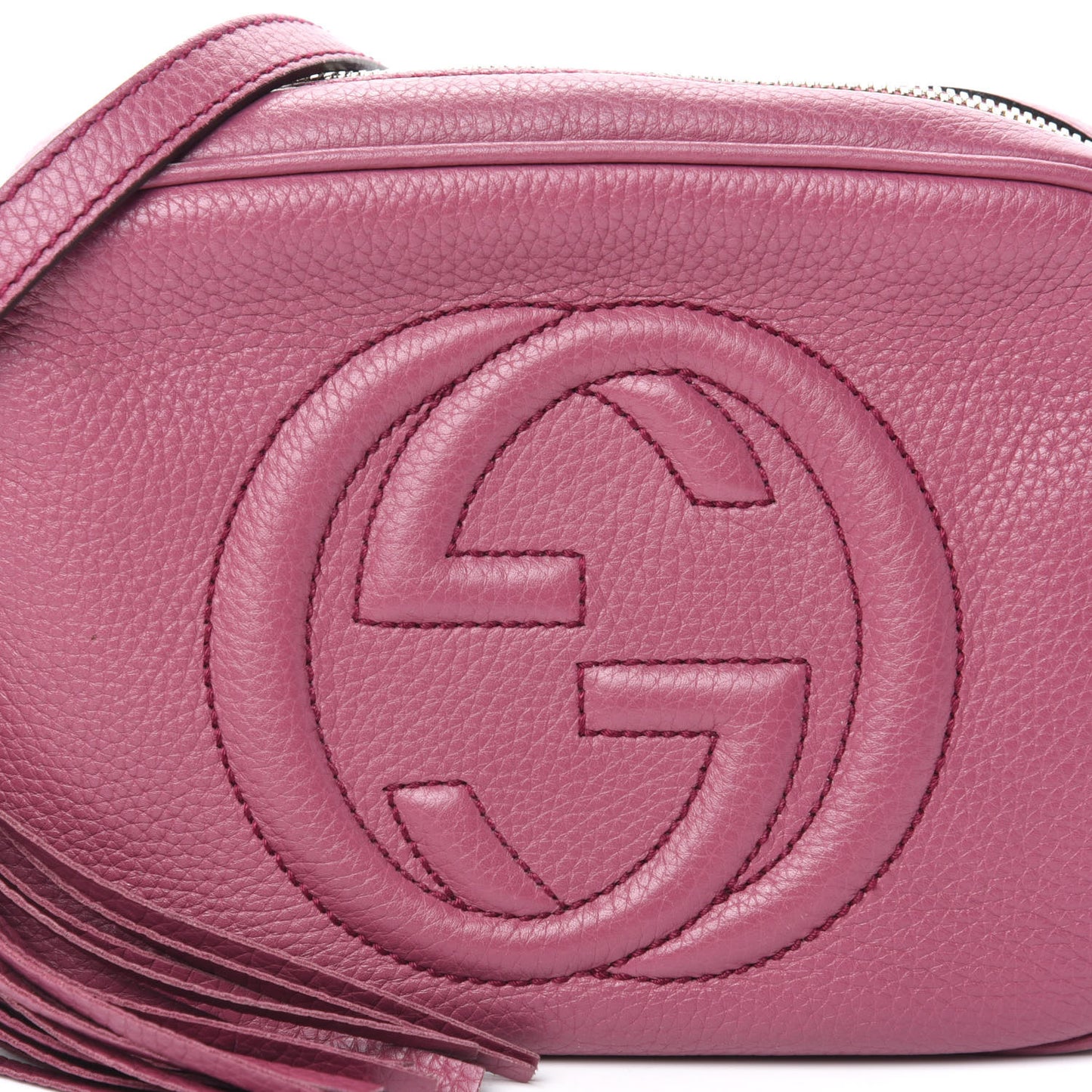 Pebbled Calfskin Small Soho Disco Bag Peonia Flower
