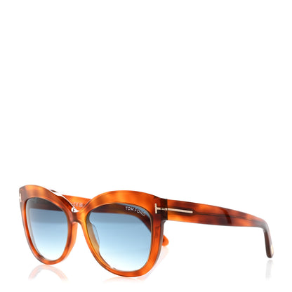 Tom Ford Acetate Alistair Cat Eye Sunglasses TF524 Honey 1 of 8
