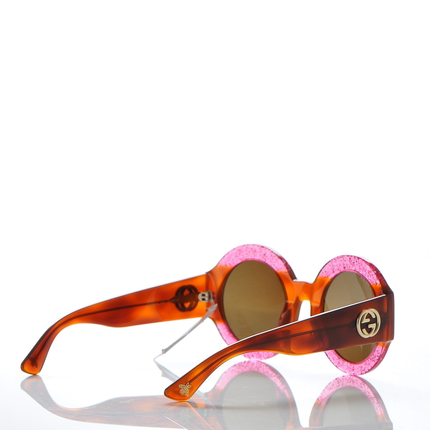 Gucci Acetate Round GG0084S Sunglasses Pink 4 of 6