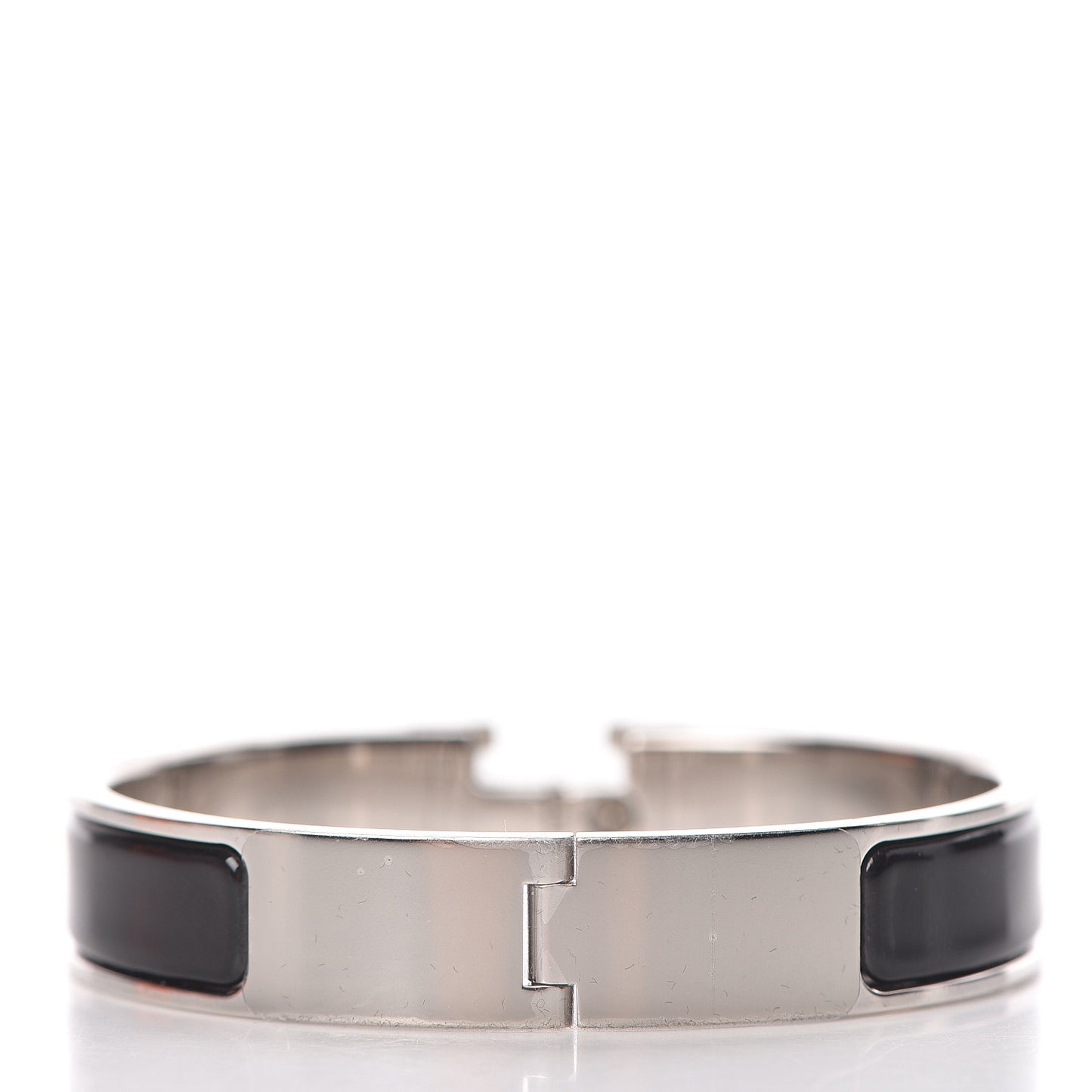 Enamel Narrow Clic Clac H Bracelet PM Black