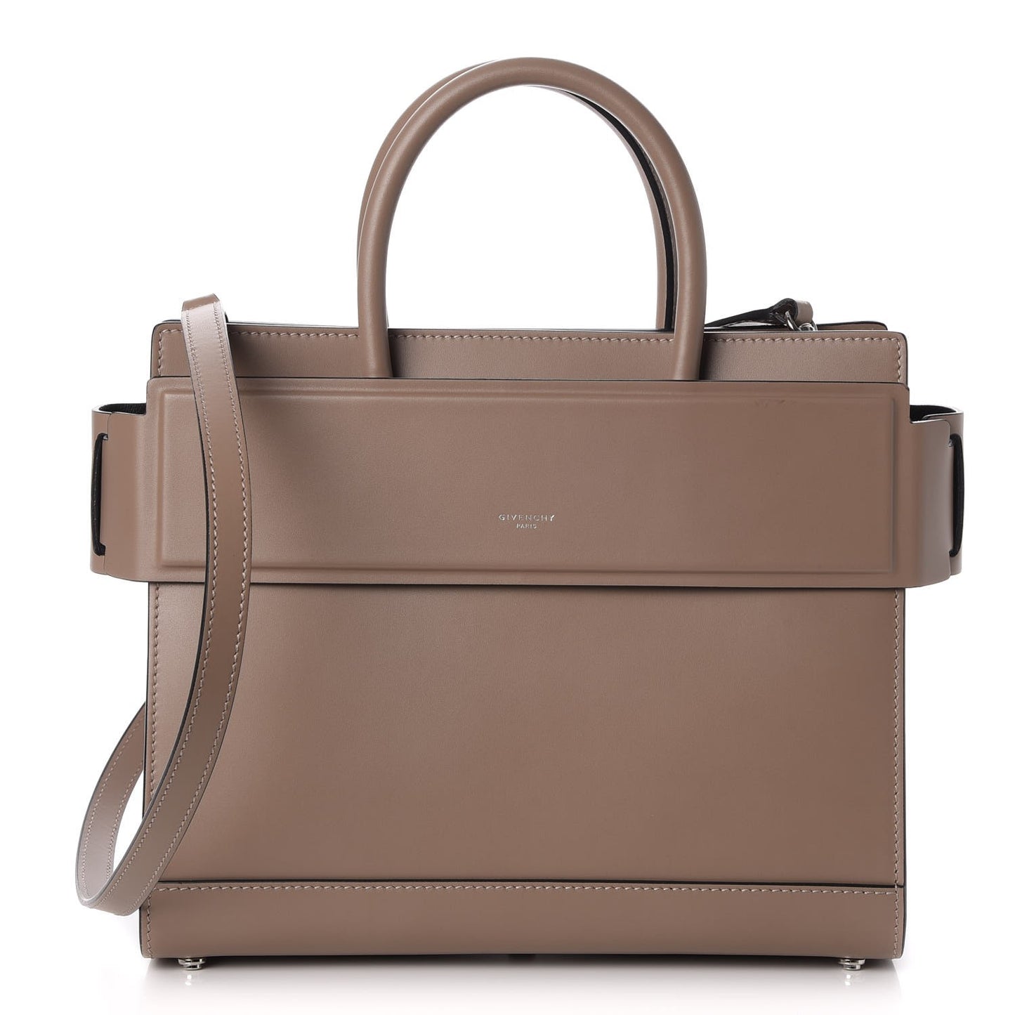 Smooth Calfskin Small Horizon Satchel Mastic