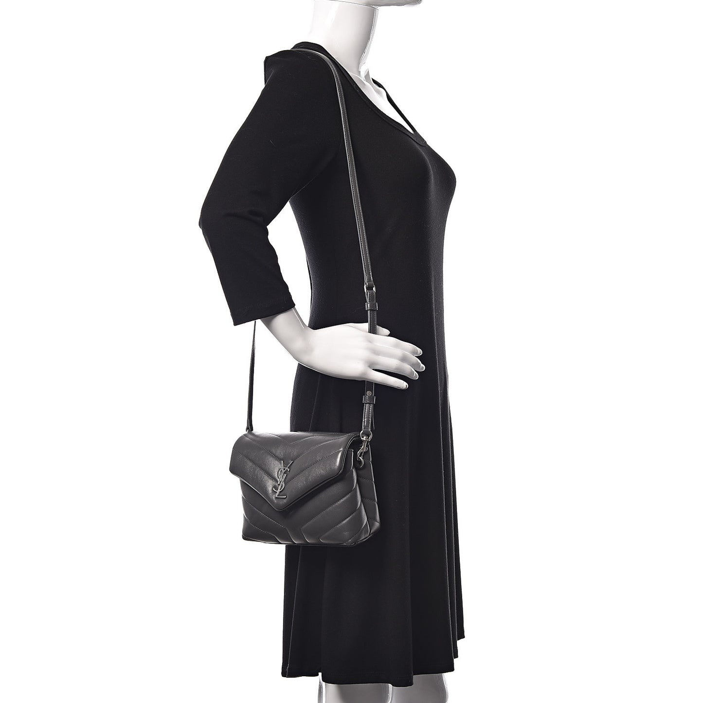 Calfskin Y Quilted Monogram Toy Loulou Crossbody Bag Storm
