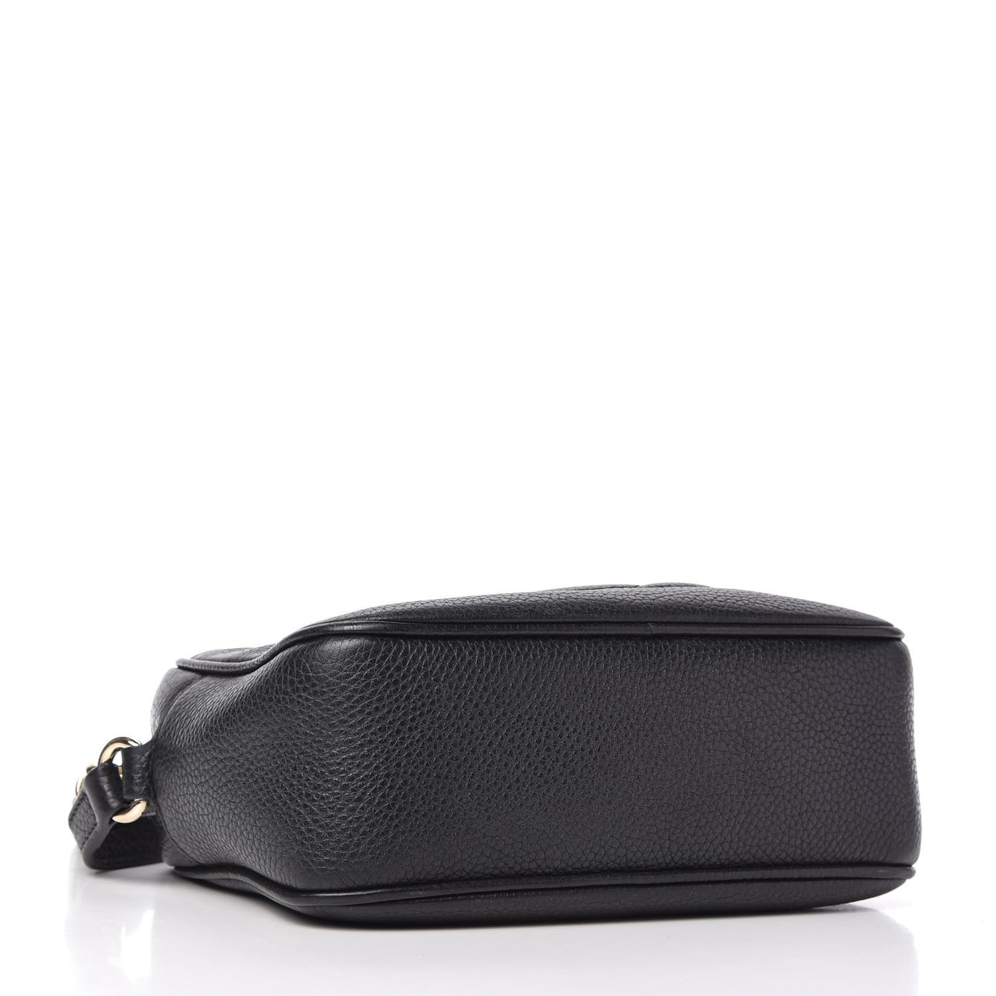 Pebbled Calfskin Small Soho Disco Bag Black