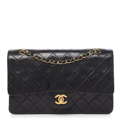 Chanel Lambskin Quilted Medium Double Flap Black 1 of 14