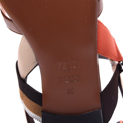 Fendi PVC Calfskin FF Colibri Slingback Ballerina Flats 39 Aranciata Cuoio 9 of 10