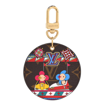 Louis Vuitton Monogram 2020 Christmas Animation Bumper Cars Bag Charm Key Ring Coquelicot 1 of 4