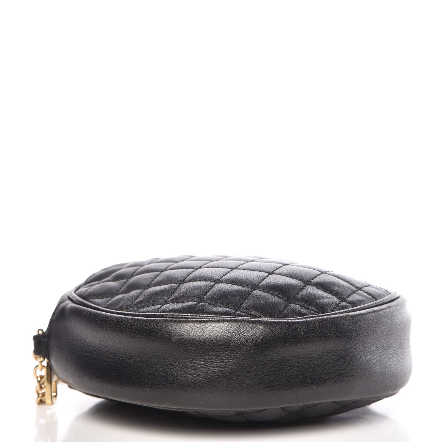 Dolce & Gabbana Lambskin Quilted Round Shoulder Bag Black 4 of 10