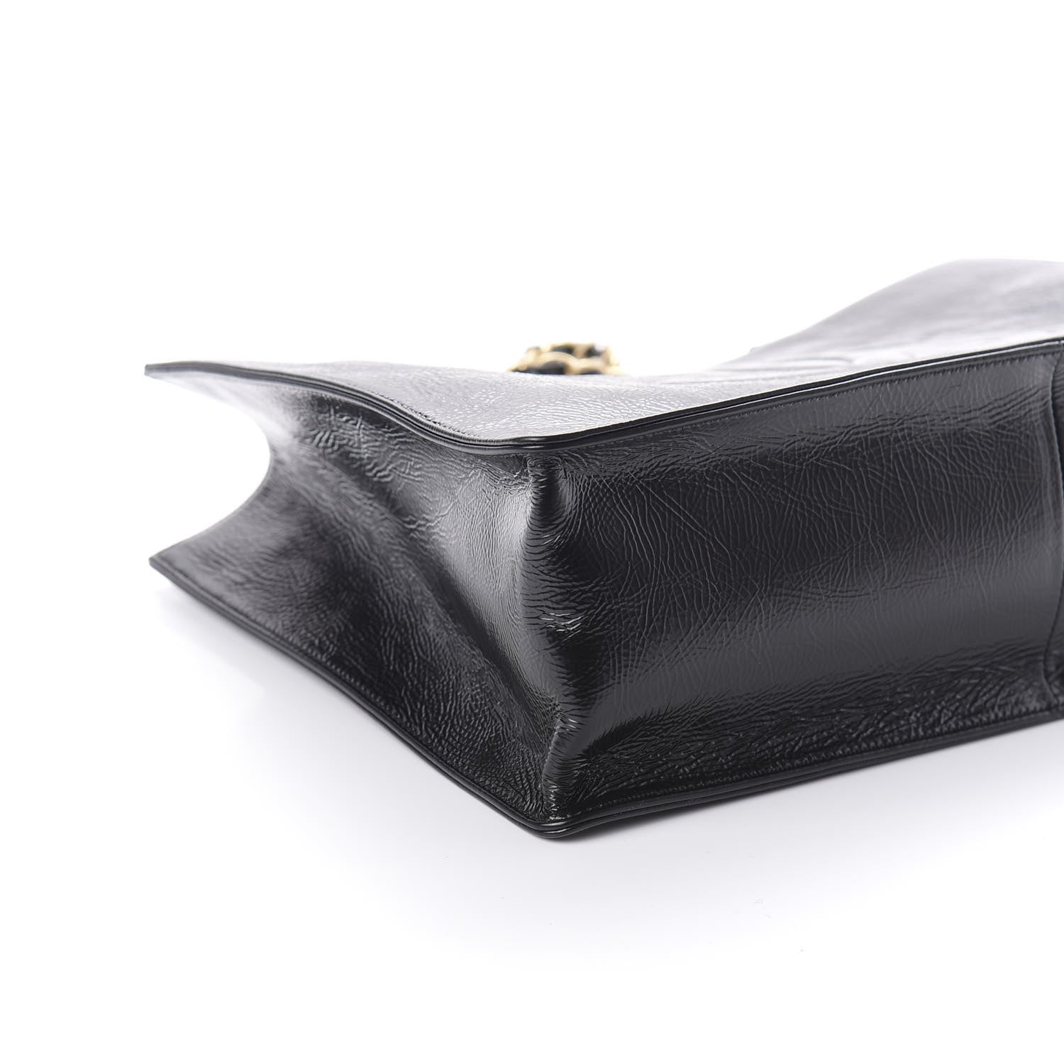 Chanel Shiny Aged Calfskin Shopping Bag Black 6 of 11