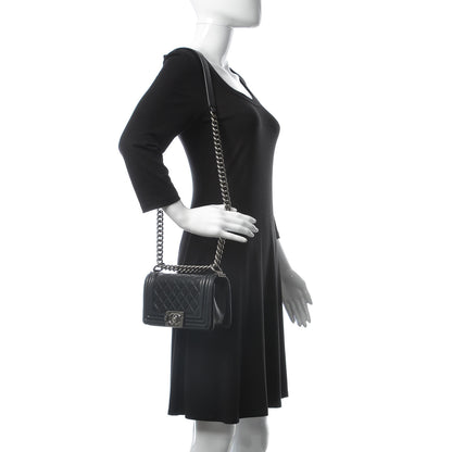 Chanel Lambskin Quilted Small Boy Flap Black 2 of 8