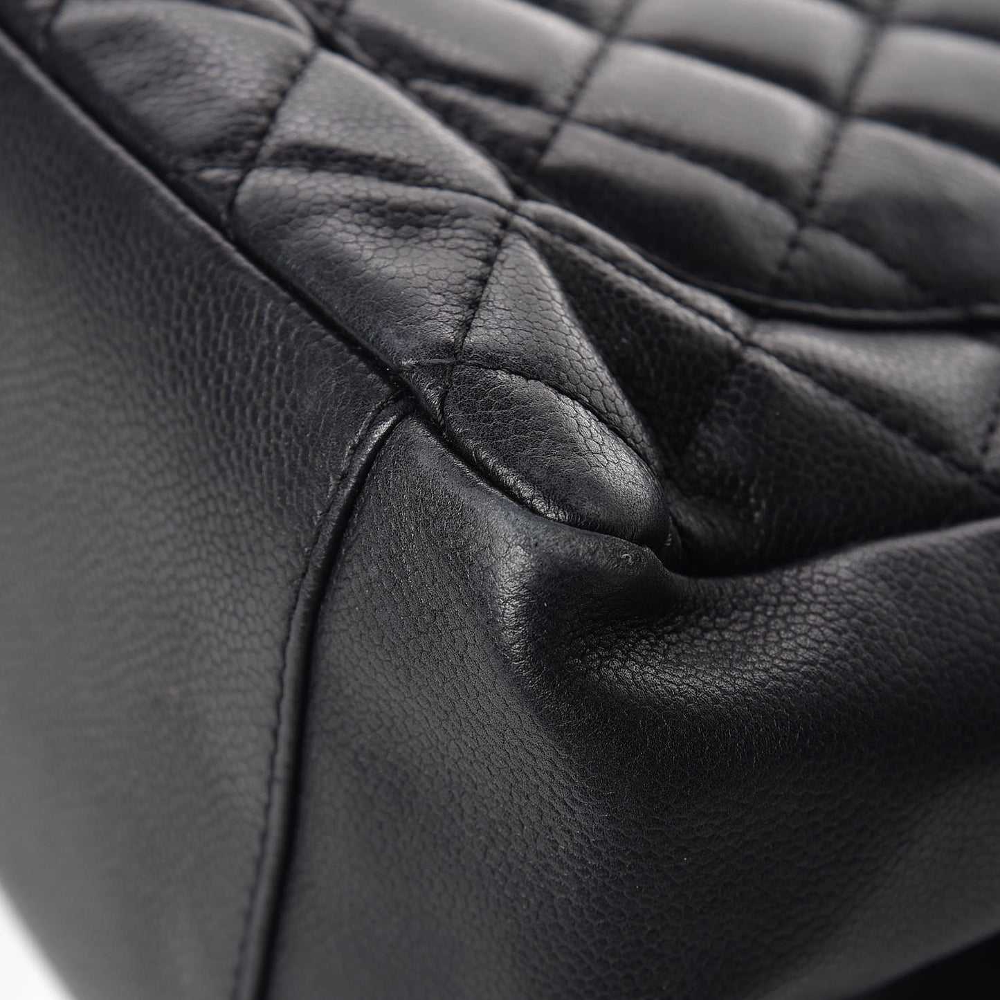 Caviar Quilted Grand Shopping Tote GST Black