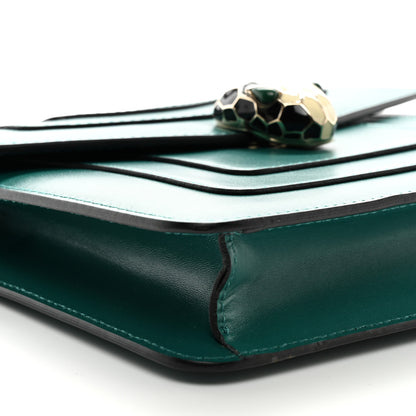 Bulgari Calfskin Small Serpenti Forever Snake Strap Crossbody Bag Emerald Green 10 of 11