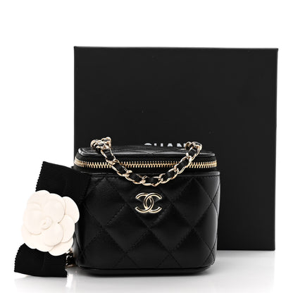 Chanel Lambskin Quilted My Chanel Lady Vanity Case With Chain Black 11 of 11