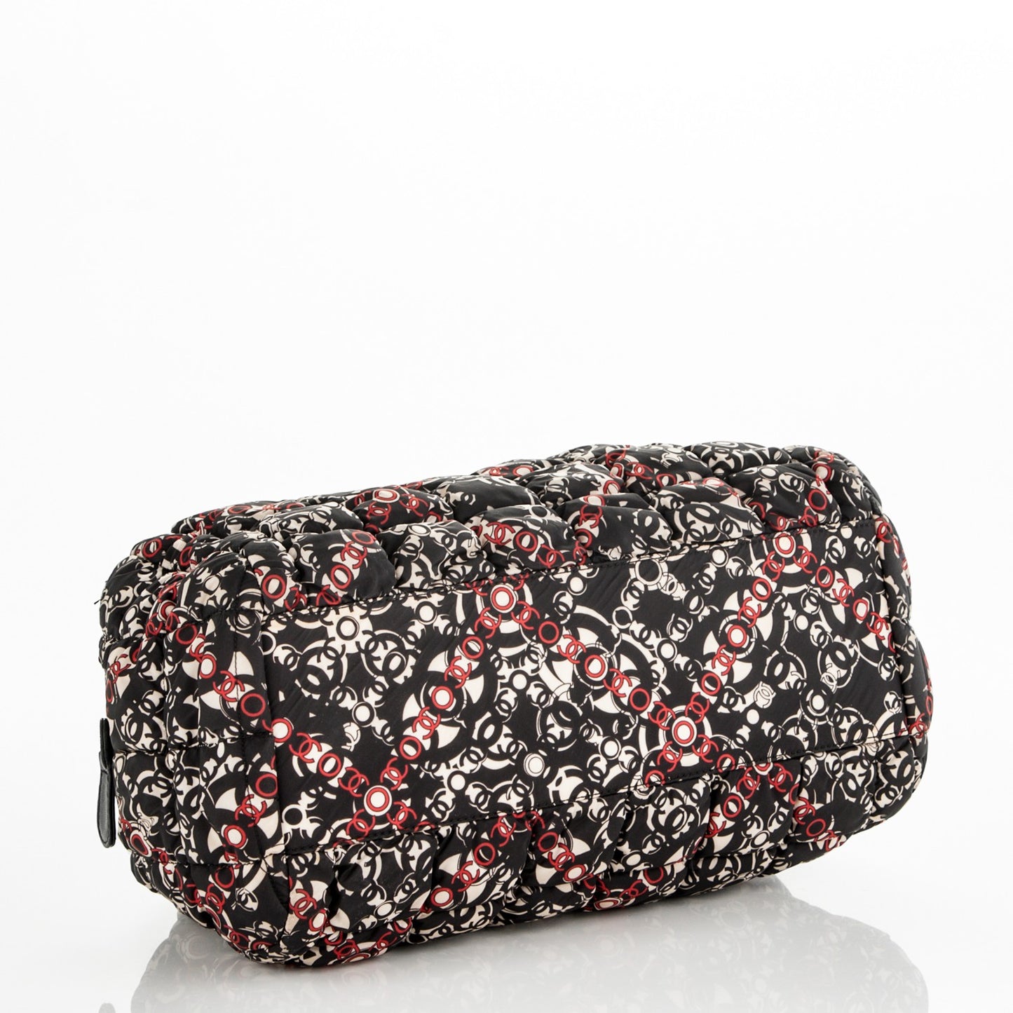 Nylon Quilted Printed Coco Bowler Black