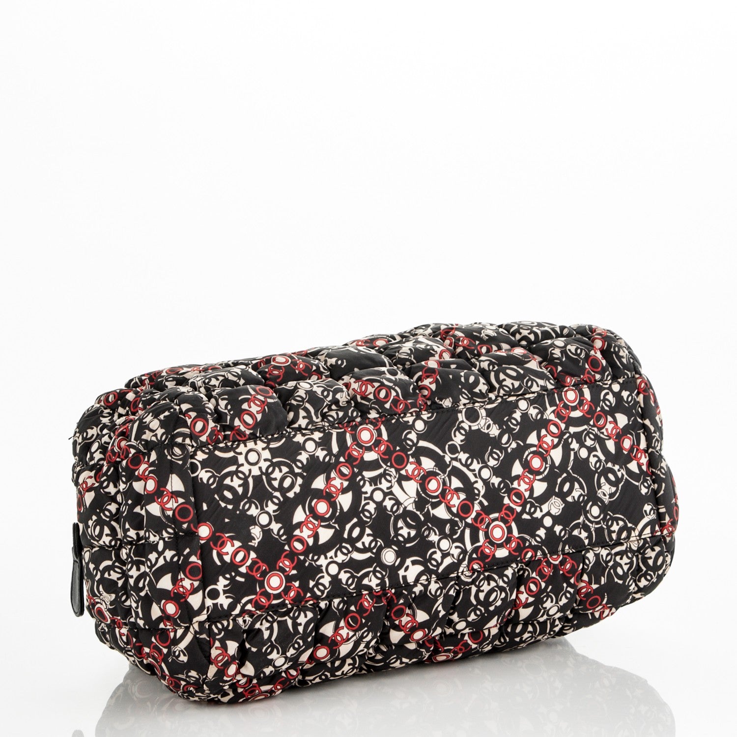 Chanel Nylon Quilted Printed Coco Bowler Black 4 of 13