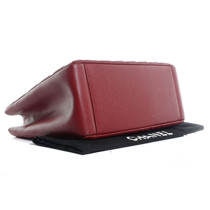 Chanel Caviar Grand Shopping Tote GST Dark Red 4 of 7