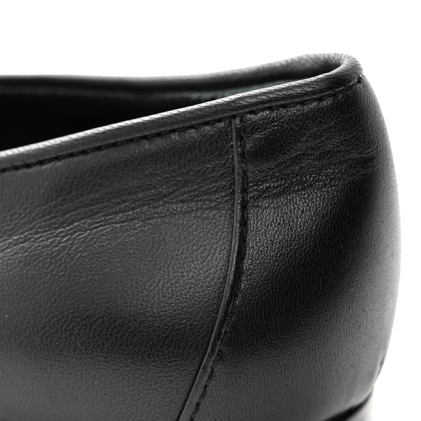 Lambskin CC Chain Mocassin Loafers 37 Black