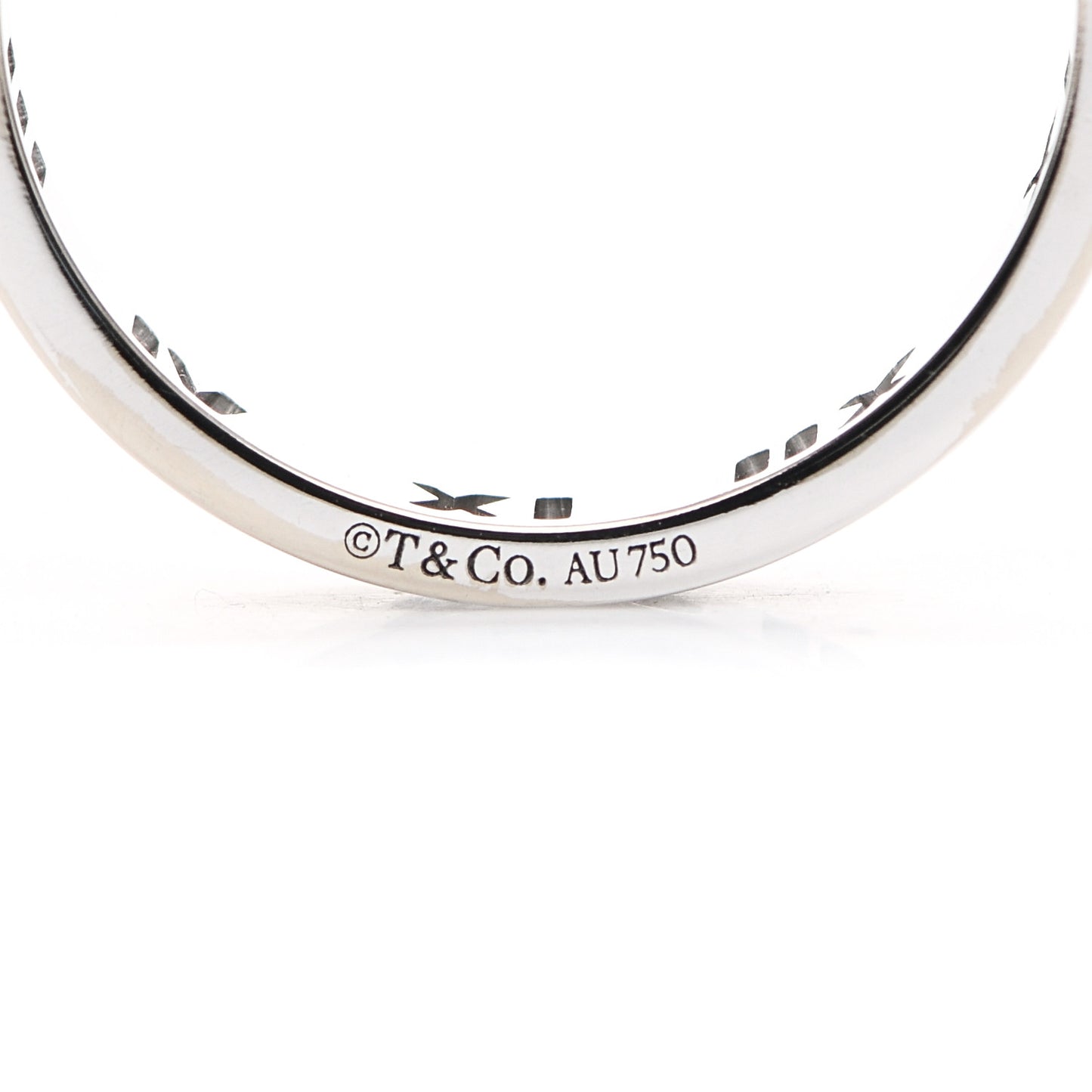 18K White Gold Diamond Atlas Pierced Ring 53 6.25