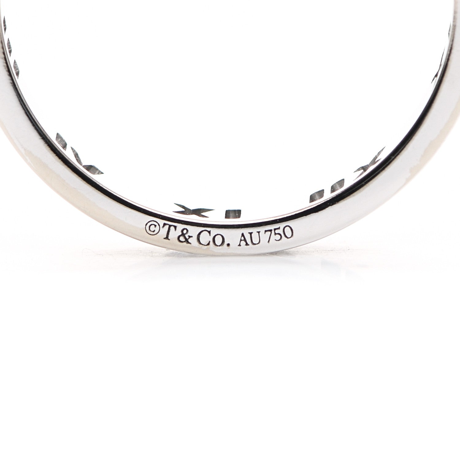 Tiffany 18K White Gold Diamond Atlas Pierced Ring 53 6.25 4 of 4