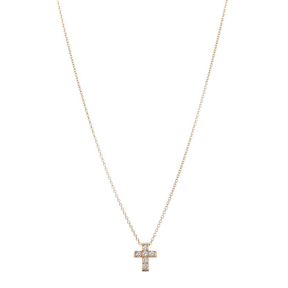 Van Cleef & Arpels 18K Yellow Gold Diamond Cross Pendant Necklace 1 of 6