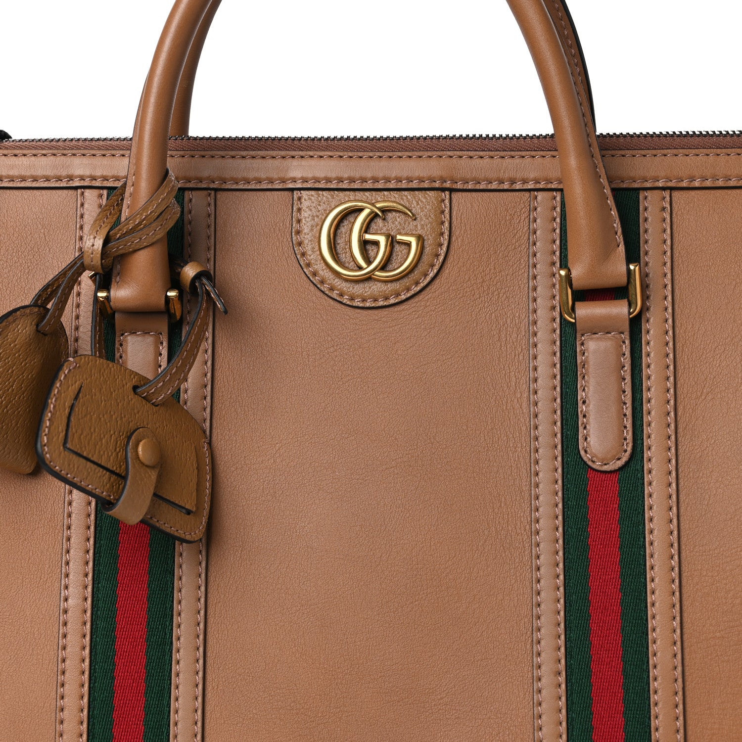 Gucci Koi Calfskin XL Bauletto Duffle Top Handle Bag Beige 7 of 9