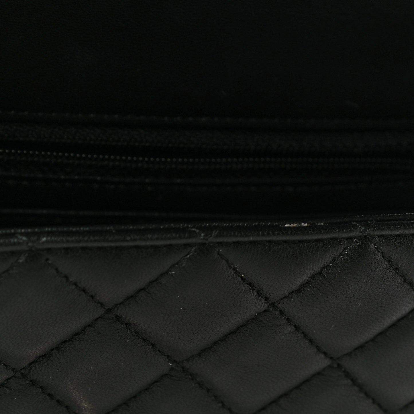 Lambskin Quilted Mini Rectangular Flap Black