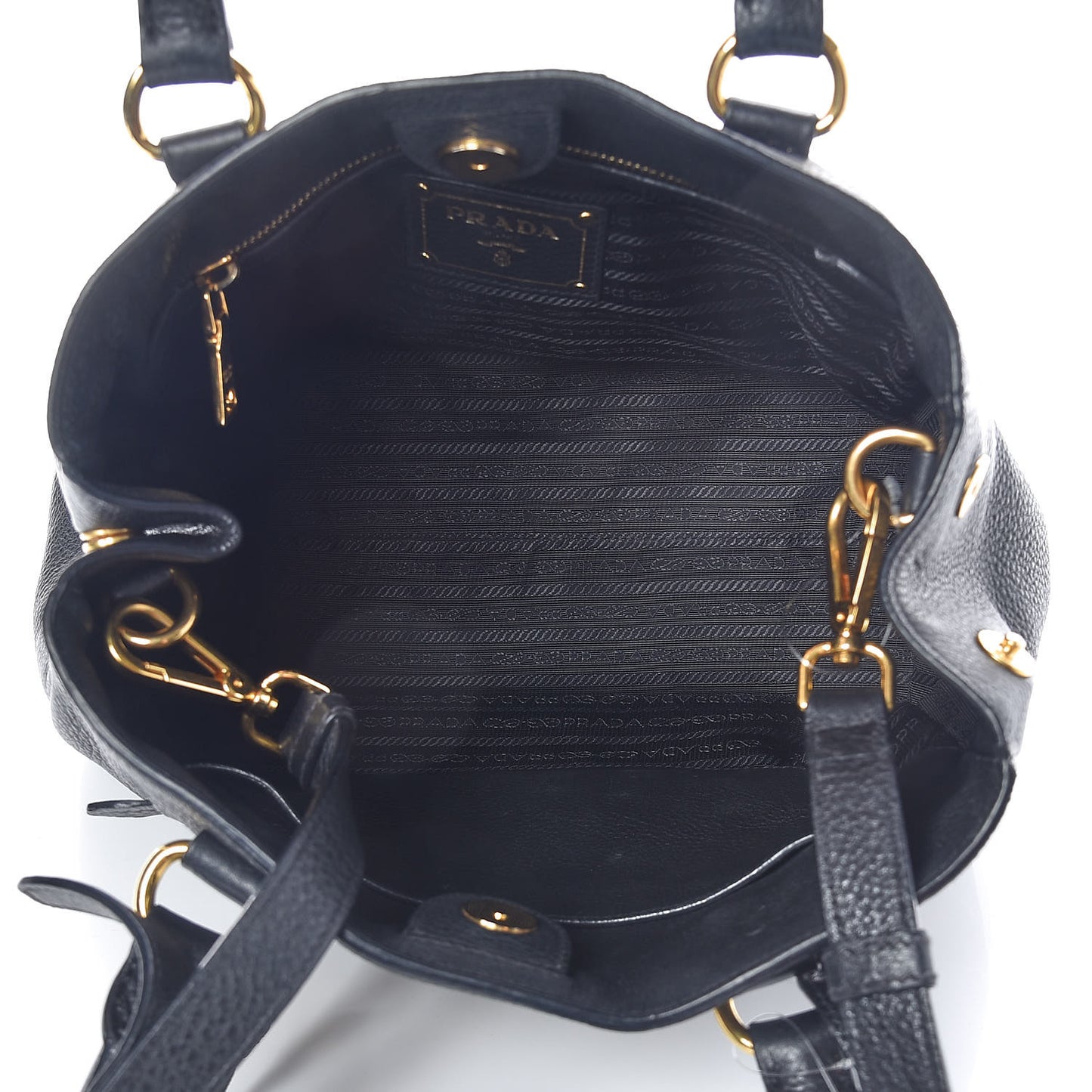 Vitello Phenix Shopping Bag Black