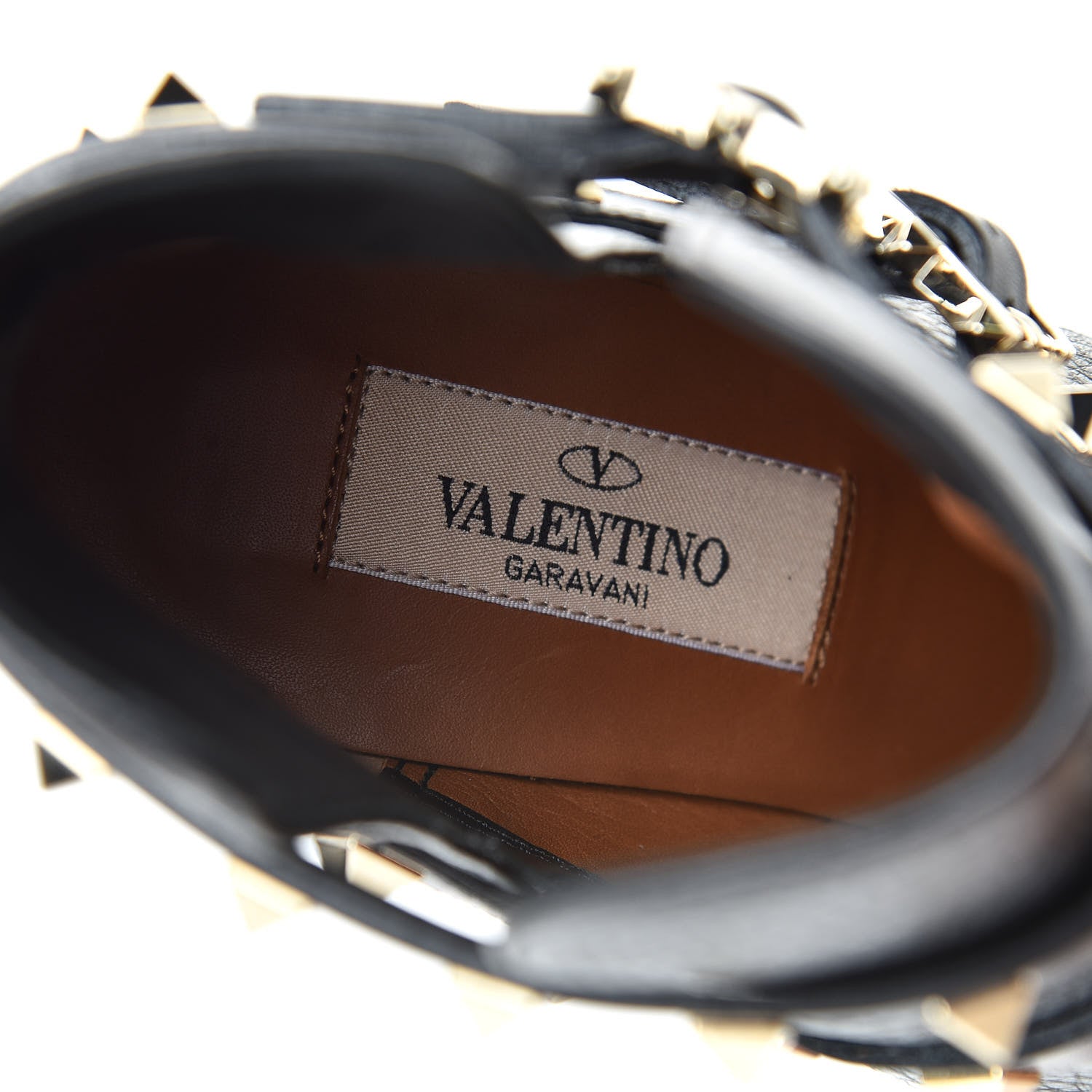 Valentino Garavani Grained Calfskin Rockstud Double Buckle 65mm Ankle Boots 35 Black 7 of 9