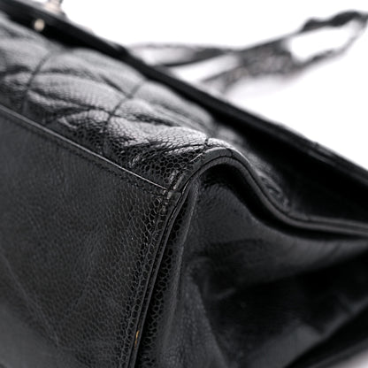Chanel Crumpled Grained Calfskin Jumbo CC Crave Flap Black 9 of 15