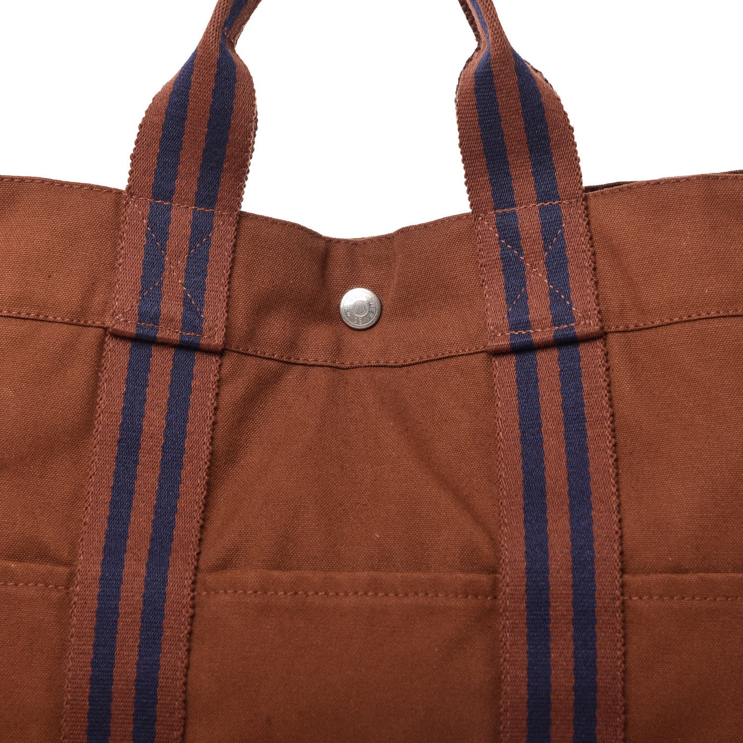 Hermes Canvas Fourre Tout MM Brown 9 of 9
