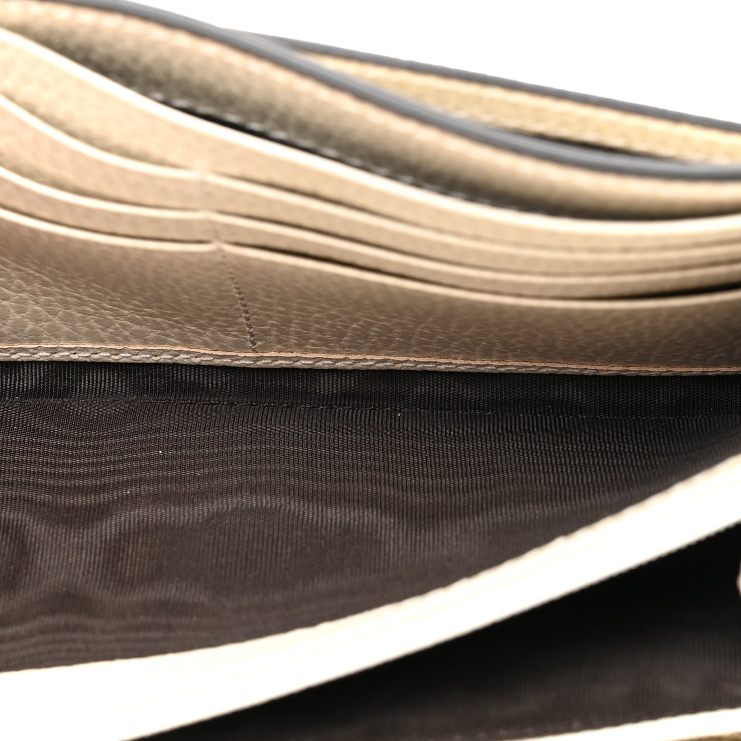 Dollar Calfskin GG Supreme Monogram GG Marmont Continental Wallet Mystic White Beige Ebony