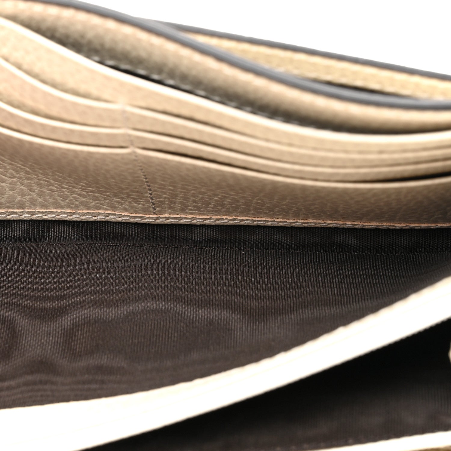 Gucci Dollar Calfskin GG Supreme Monogram GG Marmont Continental Wallet Mystic White Beige Ebony 5 of 12