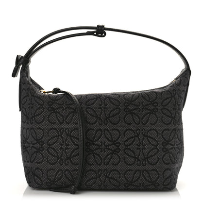 Loewe Jacquard Anagram Calfskin Small Cubi Bag Anthracite Black 1 of 8