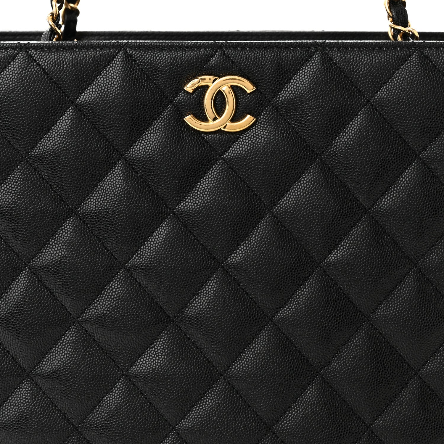 Chanel Caviar Quilted Small Shopping Tote Black 8 of 10