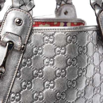 Gucci Metallic Guccissima Small Pelham Shoulder Bag Silver 12 of 14