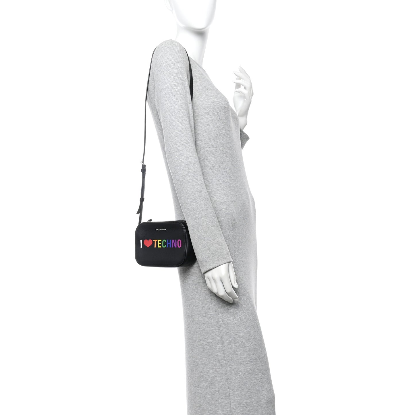 Calfskin I Love Techno XS Everyday Camera Bag Black