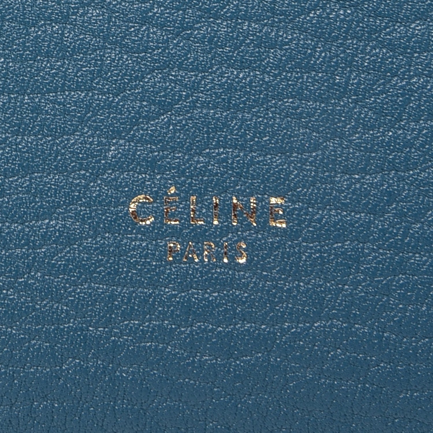 Celine Crisped Calfskin Small Tie Knot Tote Metallic Blue 6 of 9