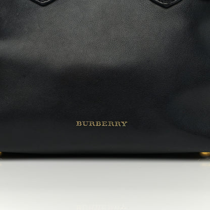 Burberry Calfskin House Check Small Banner Tote Black 10 of 20
