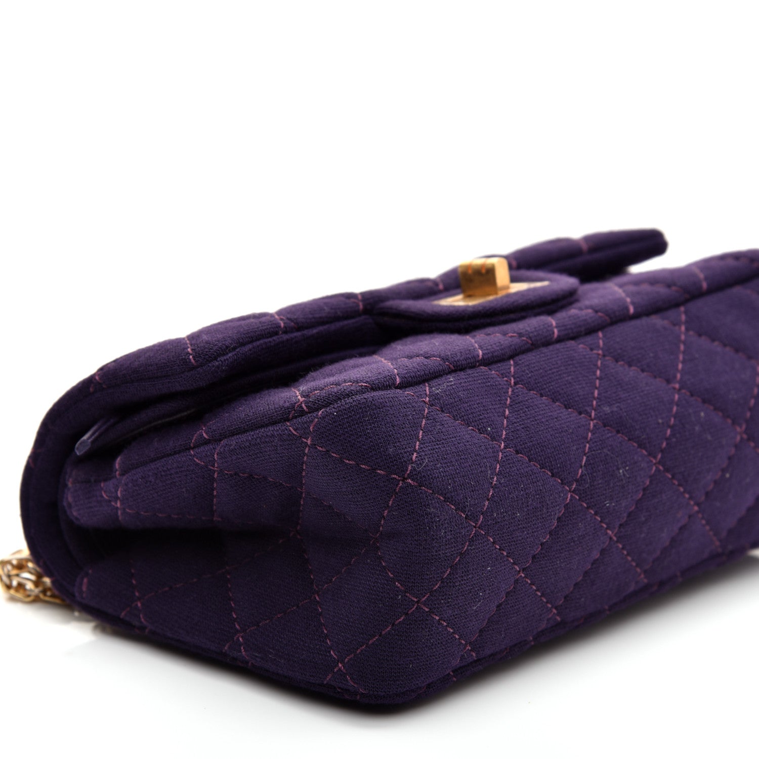 Chanel Jersey Quilted 2.55 Reissue 224 Flap Purple 6 of 11