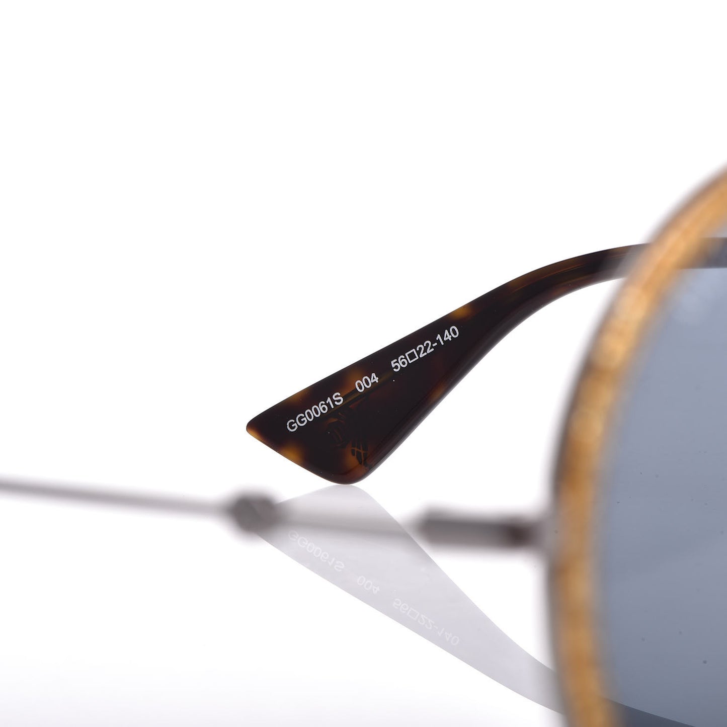 Round Frame Glitter Sunglasses GG0061S Yellow