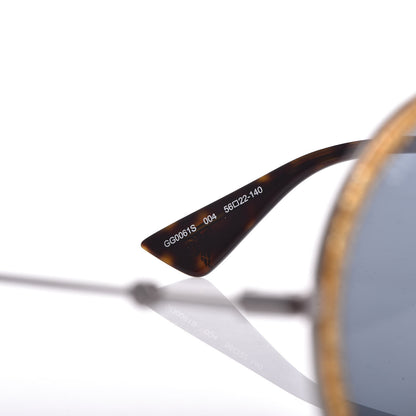 Gucci Round Frame Glitter Sunglasses GG0061S Yellow 5 of 9