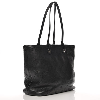 Chanel Grained Calfskin Shopping Fever Tote Black 5 of 15